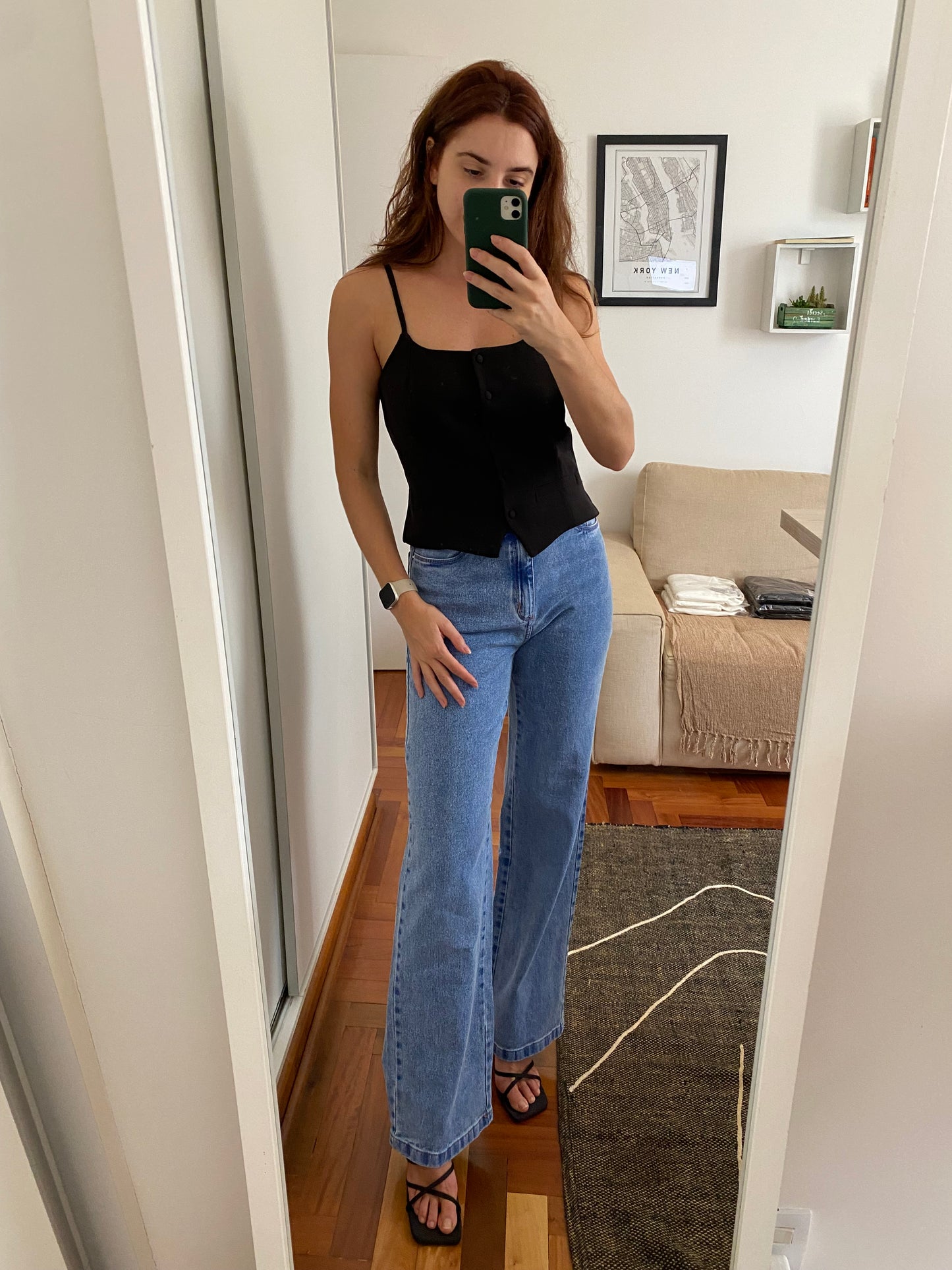 Jeans Wide Leg - 100% Algodão