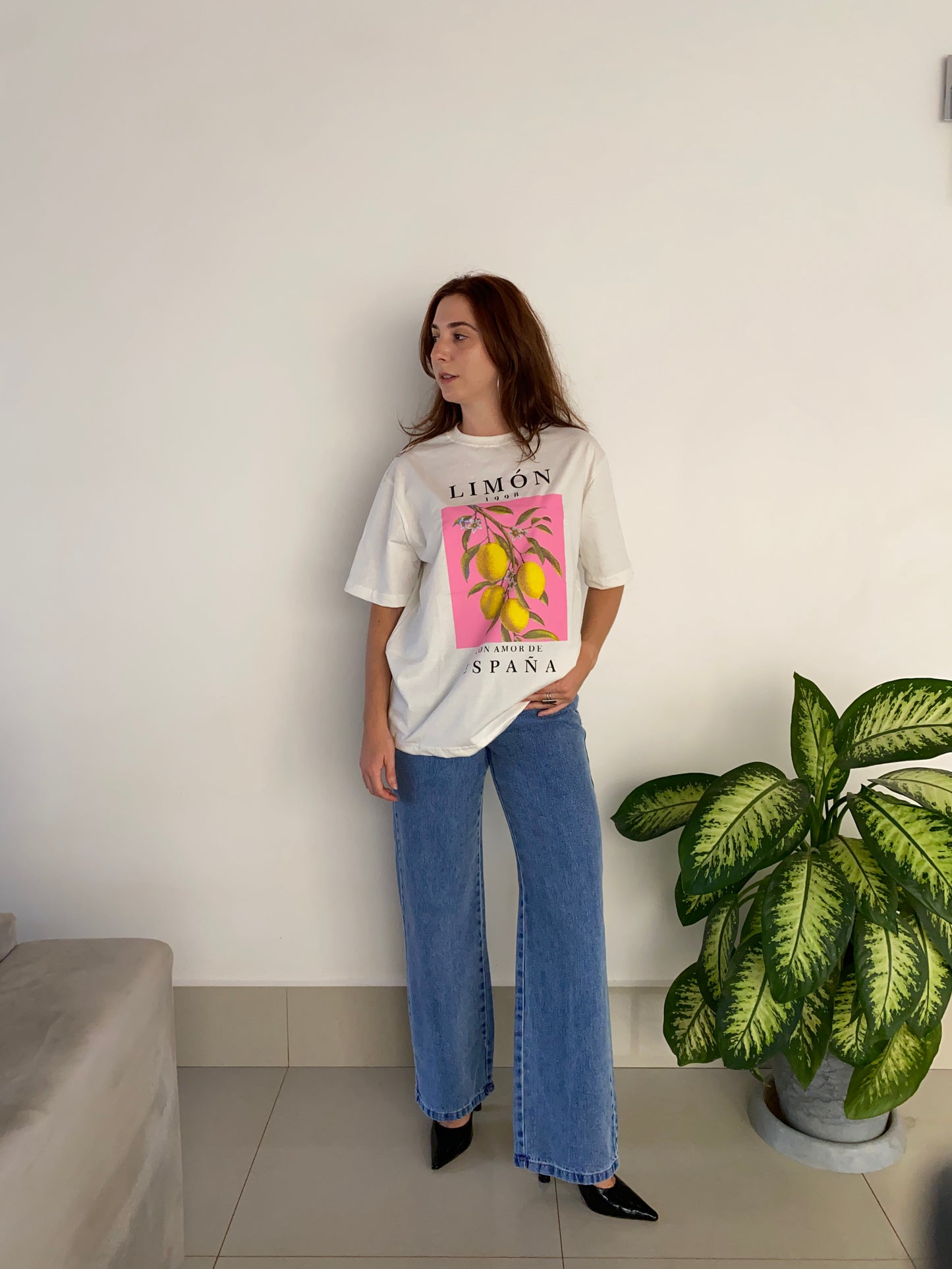T-shirt oversized - Limón