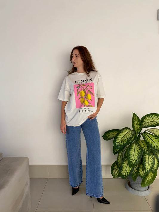 T-shirt oversized - Limón