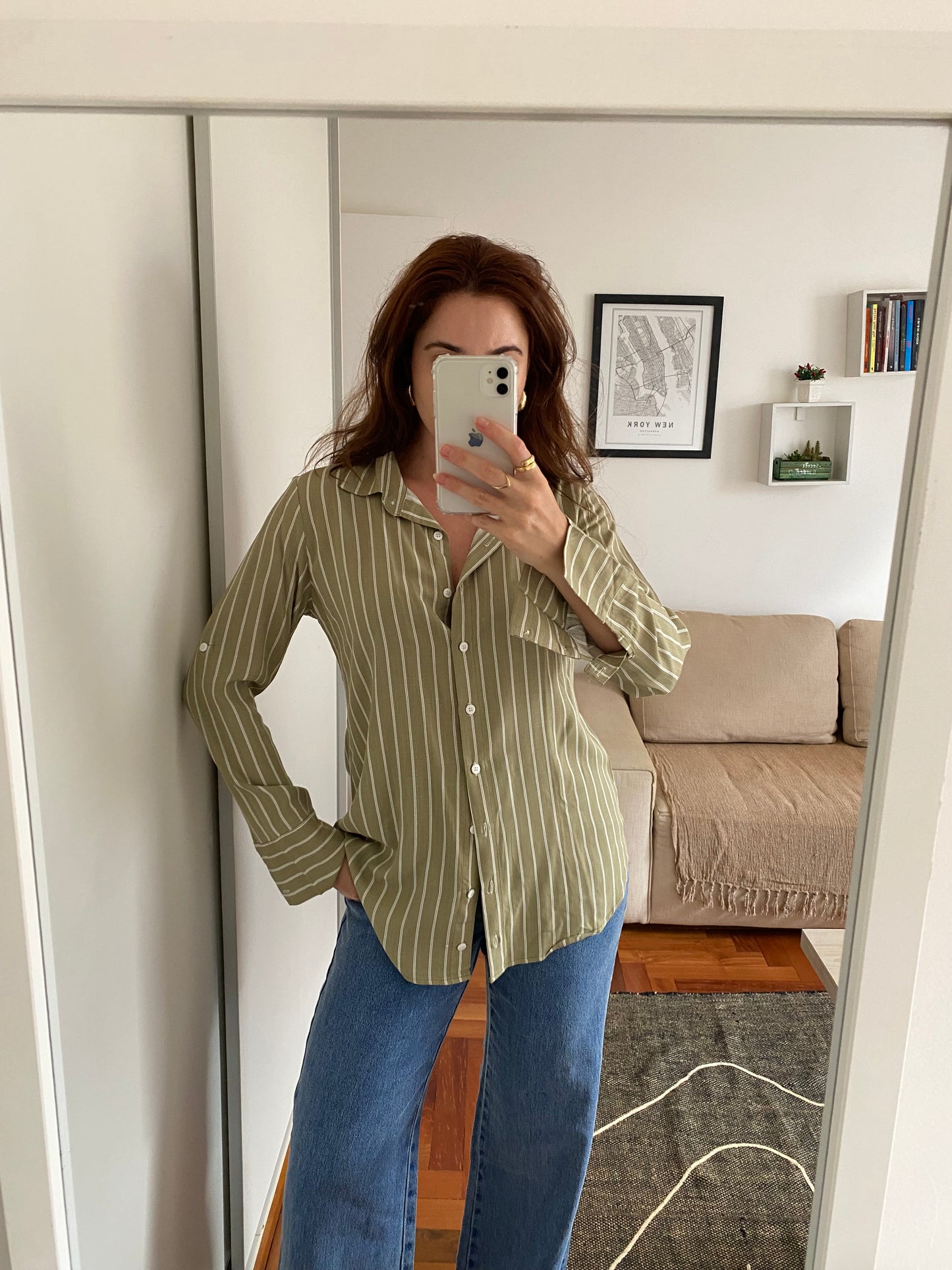 Camisa em viscose - Verde