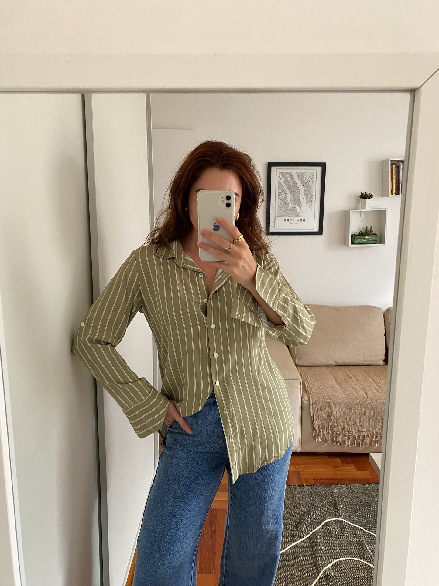 Camisa em viscose - Verde