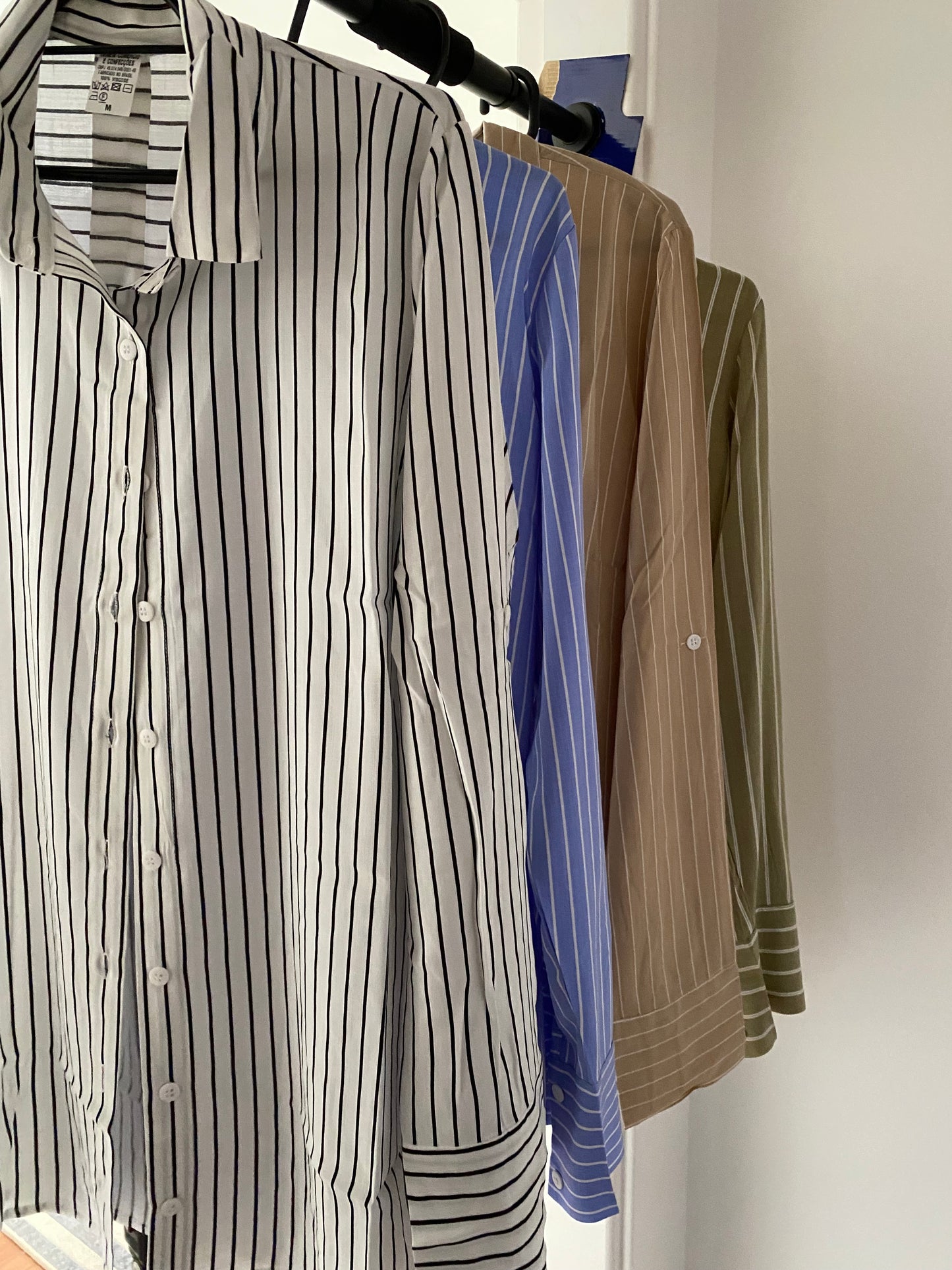 Camisa em viscose - Azul